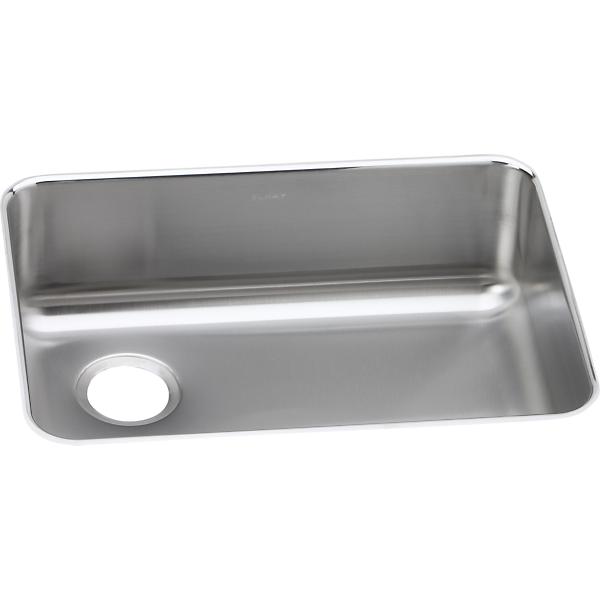 Elkay ELUH2317L Lustertone® Classic Stainless Steel 25-1/2" x 19-1/4" x 8" Single Bowl Undermount Sink with Left Drain