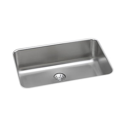 Elkay ELUH2416PD Lustertone® Classic Stainless Steel 26-1/2" x 18-1/2" x 8" Single Bowl Undermount Sink with Perfect Drain®