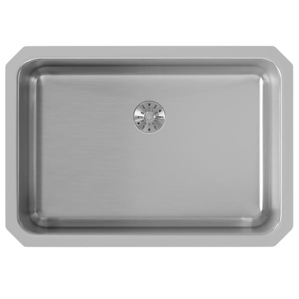 Elkay ELUH2416PD Lustertone® Classic Stainless Steel 26-1/2" x 18-1/2" x 8" Single Bowl Undermount Sink with Perfect Drain®