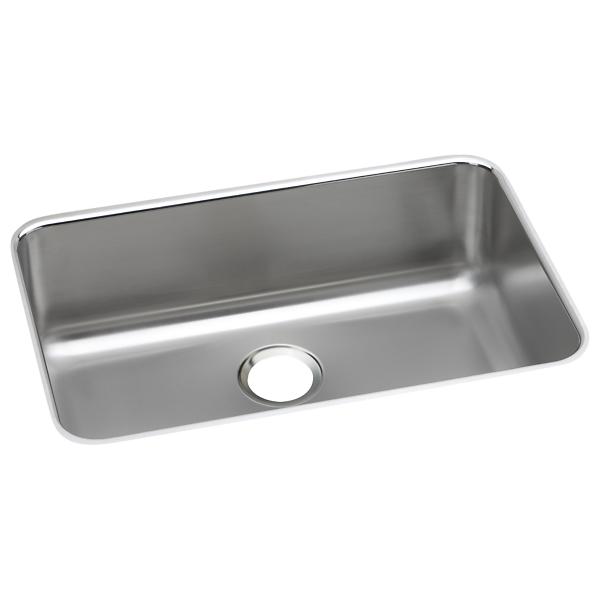 Elkay ELUH2416 Lustertone® Classic Stainless Steel 26-1/2" x 18-1/2" x 8" Single Bowl Undermount Sink