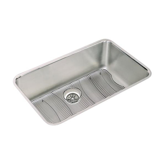 Elkay ELUH281610DBG Lustertone® Classic Stainless Steel 30-1/2" x 18-1/2" x 10" Single Bowl Undermount Sink Kit