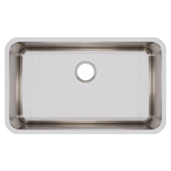 Elkay ELUH281610 Lustertone® Classic Stainless Steel 30-1/2" x 18-1/2" x 10" Single Bowl Undermount Sink
