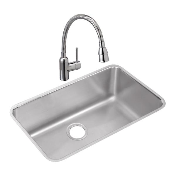 Elkay ELUH281610 Lustertone® Classic Stainless Steel 30-1/2" x 18-1/2" x 10" Single Bowl Undermount Sink