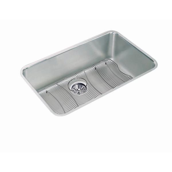 Elkay ELUH281612DBG Lustertone® Classic Stainless Steel 30-1/2" x 18-1/2" x 11-1/2" Single Bowl Undermount Sink Kit