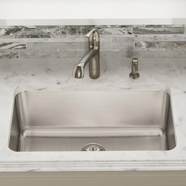 Elkay ELUH281612 Lustertone® Classic Stainless Steel, 30-1/2" x 18-1/2" x 11-1/2" Single Bowl Undermount Sink