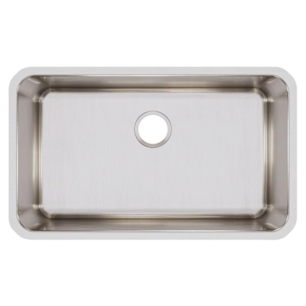 Elkay ELUH281612 Lustertone® Classic Stainless Steel, 30-1/2" x 18-1/2" x 11-1/2" Single Bowl Undermount Sink