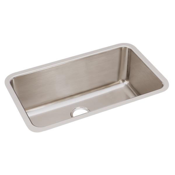 Elkay ELUH281612 Lustertone® Classic Stainless Steel, 30-1/2" x 18-1/2" x 11-1/2" Single Bowl Undermount Sink