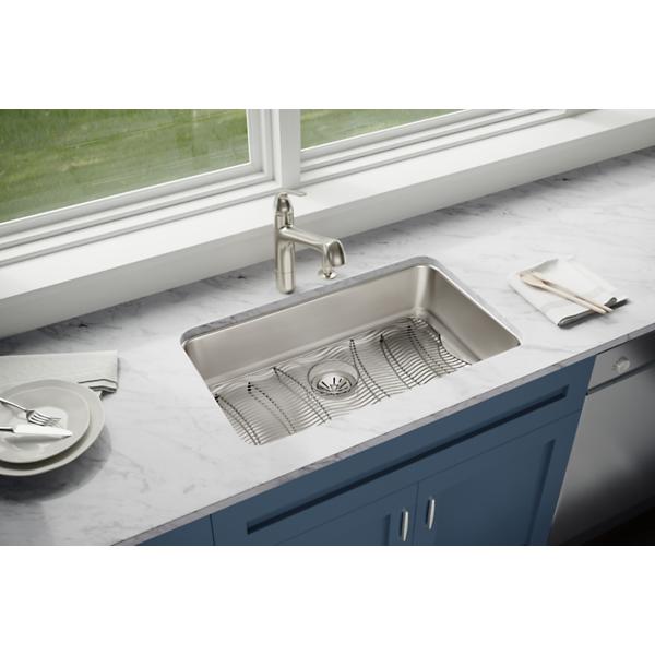 Elkay ELUH2816DBG Lustertone® Classic Stainless Steel, 30-1/2" x 18-1/2" x 7-1/2" Single Bowl Undermount Sink Kit