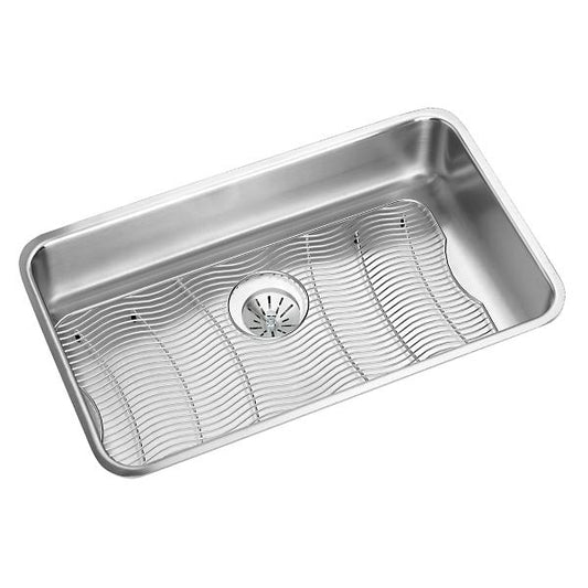 Elkay ELUH2816PDBG Lustertone® Classic Stainless Steel 30-1/2" x 18-1/2" x 7-1/2" Single Bowl Undermount Sink Kit w/Perfect Drain®