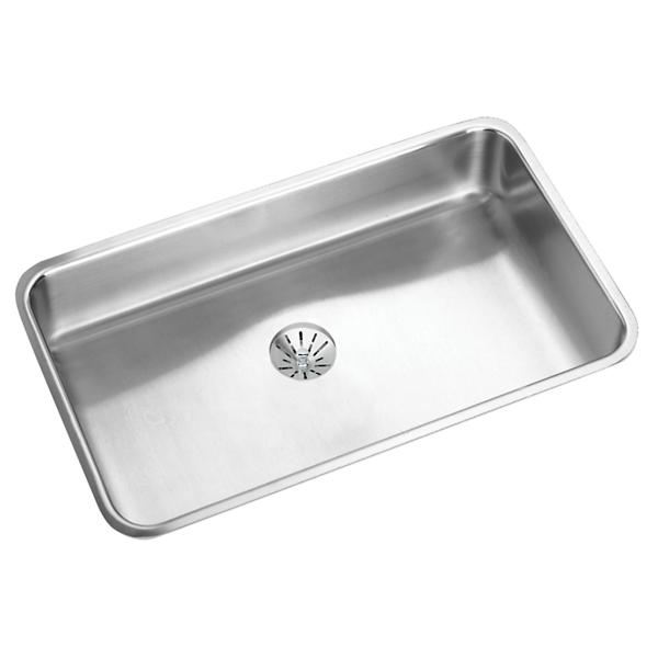 Elkay ELUHAD281645PD Lustertone® Classic Stainless Steel 30-1/2" x 18-1/2" x 4-3/8" Single Bowl Undermount ADA Sink w/Perfect Drain®
