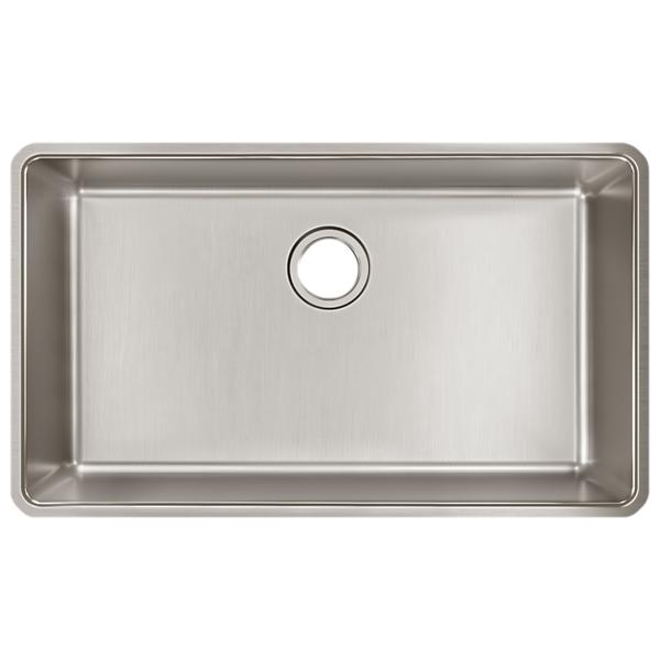 Elkay ELUH3017T Lustertone Iconix® 18 Gauge Stainless Steel 32-1/2 x 19-1/2" x 9" Single Bowl Undermount Sink