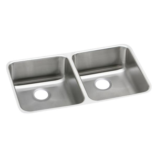 Elkay ELUHAD311845 Lustertone Classic Stainless Steel, 30-3/4" x 18-1/2" x 4-3/8" Equal Double Bowl Undermount ADA Sink