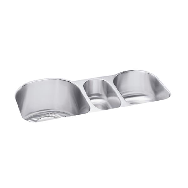 Elkay ELUH3920DBG Lustertone® Classic Stainless Steel 39-1/2" x 20" x 10" Triple Bowl Undermount Sink Kit