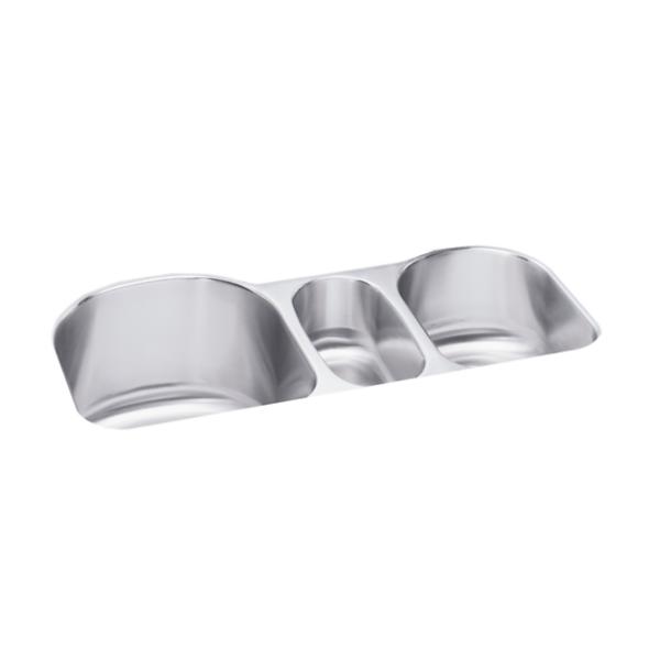 Elkay ELUH3920DBG Lustertone® Classic Stainless Steel 39-1/2" x 20" x 10" Triple Bowl Undermount Sink Kit