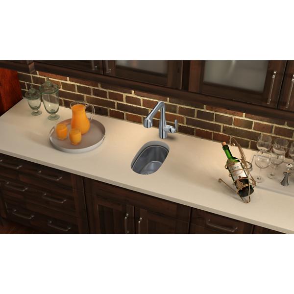 Elkay ELUH714 Lustertone® Classic Stainless Steel, 9-1/2" x 16-5/8" x 5-9/16" Single Bowl Undermount Sink