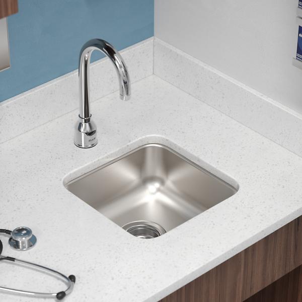 Elkay ELUHAD121255 Lustertone® Classic Stainless Steel, 14-1/2" x 14-1/2" x 5-3/8" Single Bowl Undermount ADA Sink