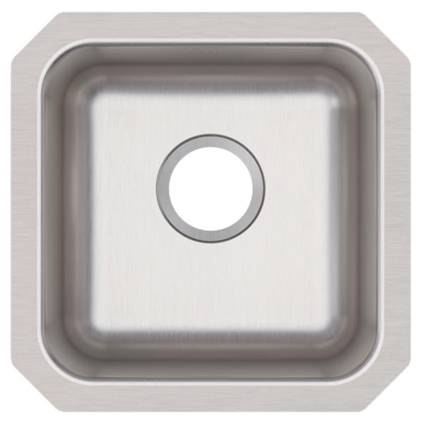 Elkay ELUHAD121255 Lustertone® Classic Stainless Steel, 14-1/2" x 14-1/2" x 5-3/8" Single Bowl Undermount ADA Sink