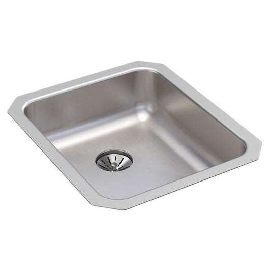 Elkay ELUHAD131655PD Lustertone® Classic Stainless Steel 16" x 18-1/2" x 5-3/8" Single Bowl Undermount ADA Sink with Perfect Drain®