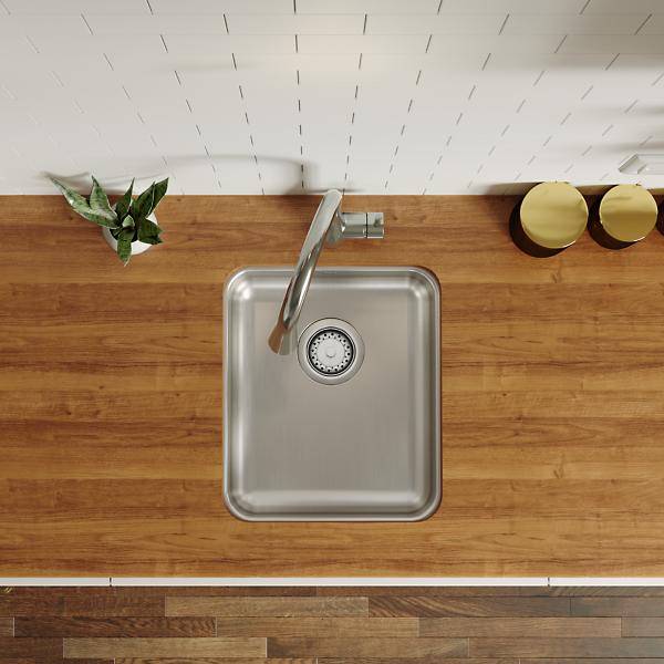 Elkay ELUHAD131655 Lustertone® Classic Stainless Steel 16" x 18-1/2" x 5-3/8" Single Bowl Undermount ADA Sink