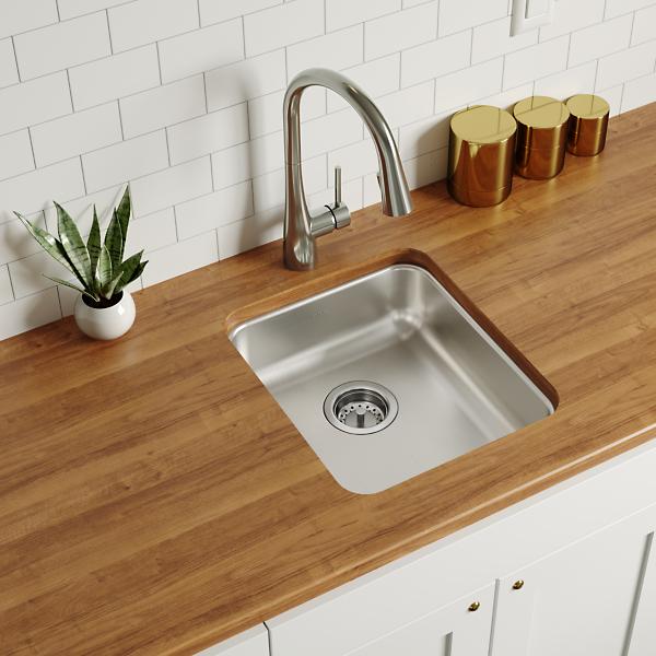 Elkay ELUHAD131655 Lustertone® Classic Stainless Steel 16" x 18-1/2" x 5-3/8" Single Bowl Undermount ADA Sink