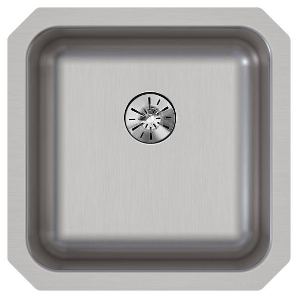 Elkay ELUHAD141455PD Lustertone® Classic Stainless Steel 16-1/2" x 16-1/2" x 5-3/8" Single Bowl Undermount ADA Sink w/Perfect Drain®