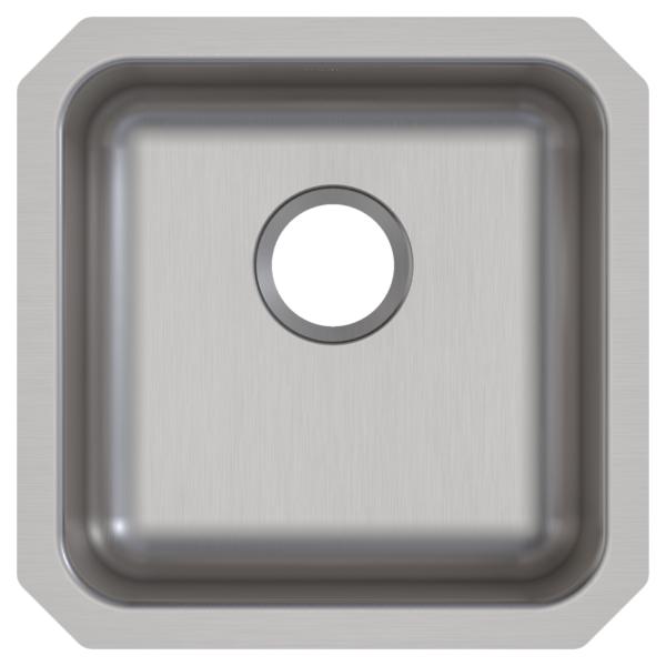 Elkay ELUHAD141455 Lustertone® Classic Stainless Steel 16-1/2" x 16-1/2" x 5-3/8" Single Bowl Undermount ADA Sink