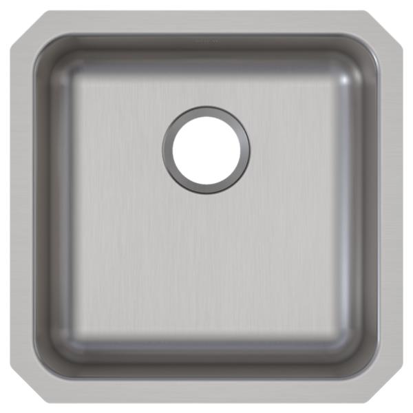 Elkay ELUHAD161645 Lustertone Classic Stainless Steel 18-1/2" x 18-1/2" x 4-3/8" Single Bowl Undermount ADA Sink