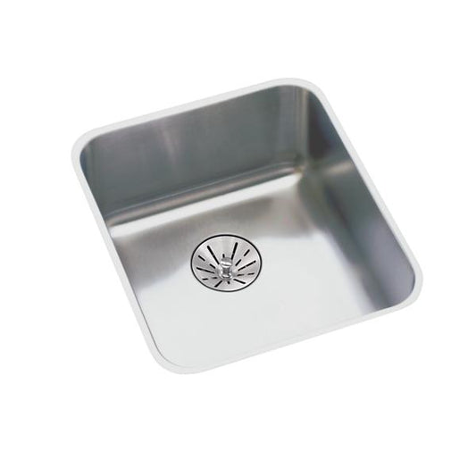 Elkay ELUHAD161655PD Lustertone® Classic Stainless Steel, 18-1/2" x 18-1/2" x 5-3/8" Single Bowl Undermount ADA Sink w/Perfect Drain®
