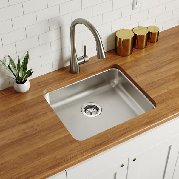 Elkay ELUHAD191650 Lustertone® Classic Stainless Steel, 21-1/2" x 18-1/2" x 4-7/8" Single Bowl Undermount ADA Sink