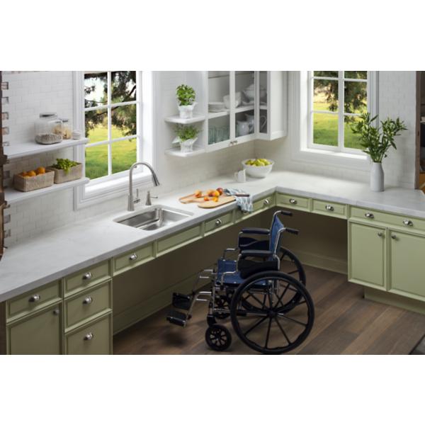 Elkay ELUHAD211550 Lustertone® Classic Stainless Steel 23-1/2" x 18-1/4" x 4-7/8" Single Bowl Undermount ADA Sink
