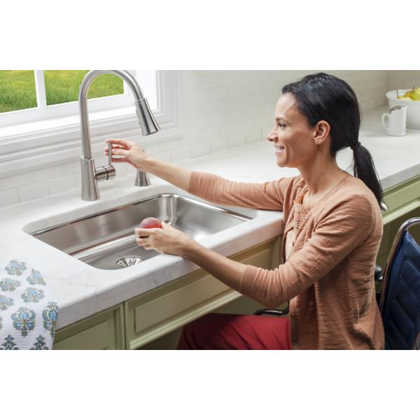 Elkay ELUHAD211550 Lustertone® Classic Stainless Steel 23-1/2" x 18-1/4" x 4-7/8" Single Bowl Undermount ADA Sink