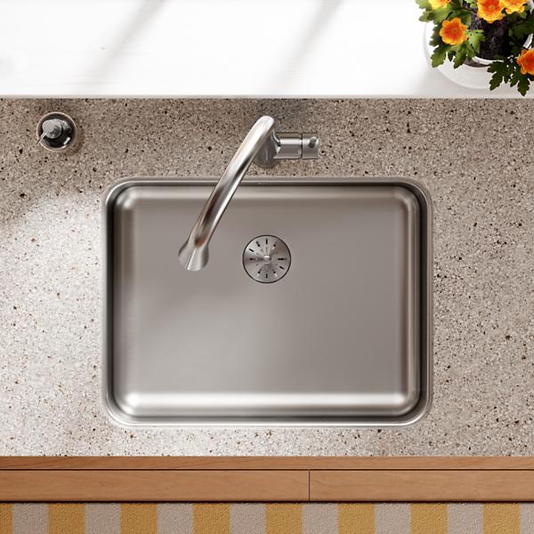 Elkay ELUHAD211555PD Lustertone® Classic Stainless Steel 23-1/2" x 18-1/4" x 5-3/8" Single Bowl Undermount ADA Sink w/Perfect Drain®
