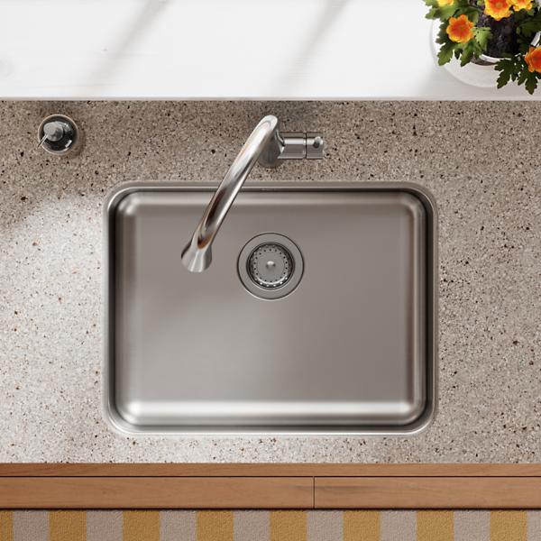 Elkay ELUHAD211555 Lustertone® Classic Stainless Steel 23-1/2" x 18-1/4" x 5-3/8" Single Bowl Undermount ADA Sink