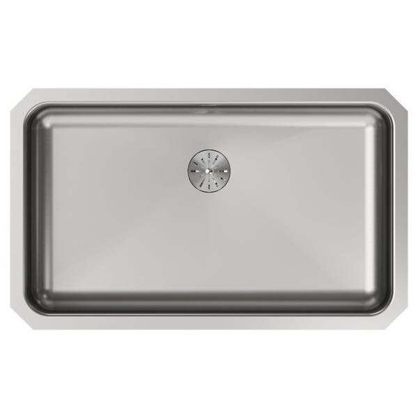Elkay ELUHAD281655PD Lustertone® Classic Stainless Steel 30-1/2" x 18-1/2" x 5-3/8" Single Bowl Undermount ADA Sink w/Perfect Drain®