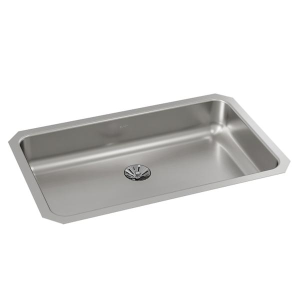 Elkay ELUHAD281655PD Lustertone® Classic Stainless Steel 30-1/2" x 18-1/2" x 5-3/8" Single Bowl Undermount ADA Sink w/Perfect Drain®