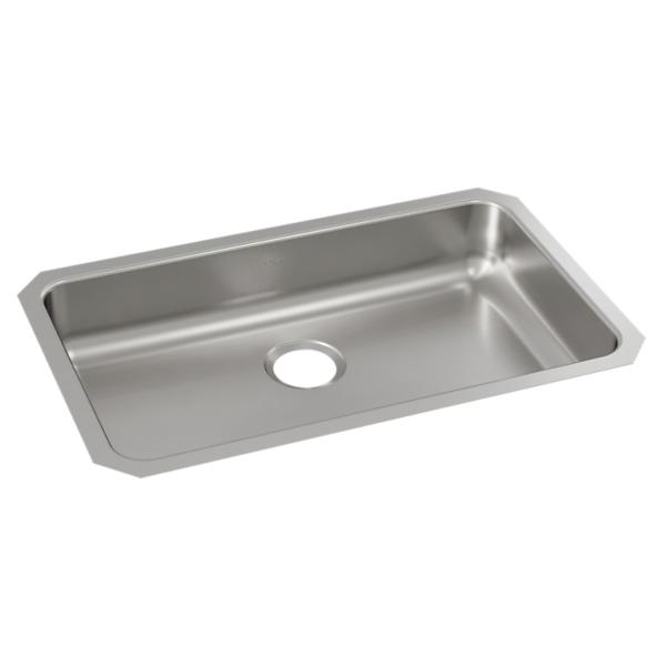 Elkay ELUHAD281655 Lustertone® Classic Stainless Steel, 30-1/2" x 18-1/2" x 5-3/8" Single Bowl Undermount ADA Sink