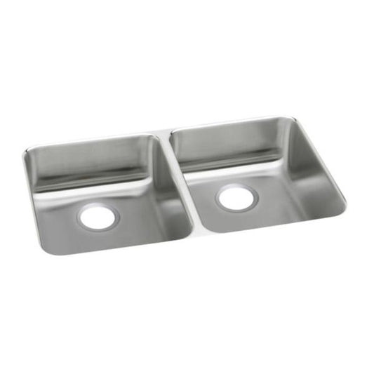 Elkay ELUHAD361850 Lustertone Classic Stainless Steel, 35-3/4" x 18-1/2" x 4-7/8" Equal Double Bowl Undermount ADA Sink