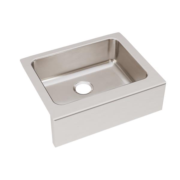 Elkay ELUHF2520 Lustertone Classic Stainless Steel 25" x 20-1/2" x 7-7/8" 0-Hole Single Bowl Farmhouse Sink