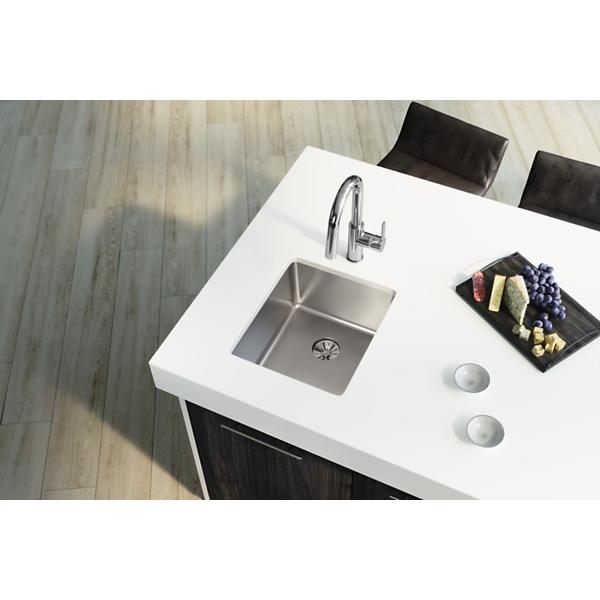 Elkay ELUHH1316TPD Lustertone Iconix® 16 Gauge Stainless Steel, 16" x 18-1/2" x 8" Single Bowl Undermount Sink with Perfect Drain®