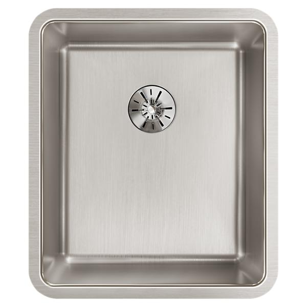 Elkay ELUHH1316TPD Lustertone Iconix® 16 Gauge Stainless Steel, 16" x 18-1/2" x 8" Single Bowl Undermount Sink with Perfect Drain®