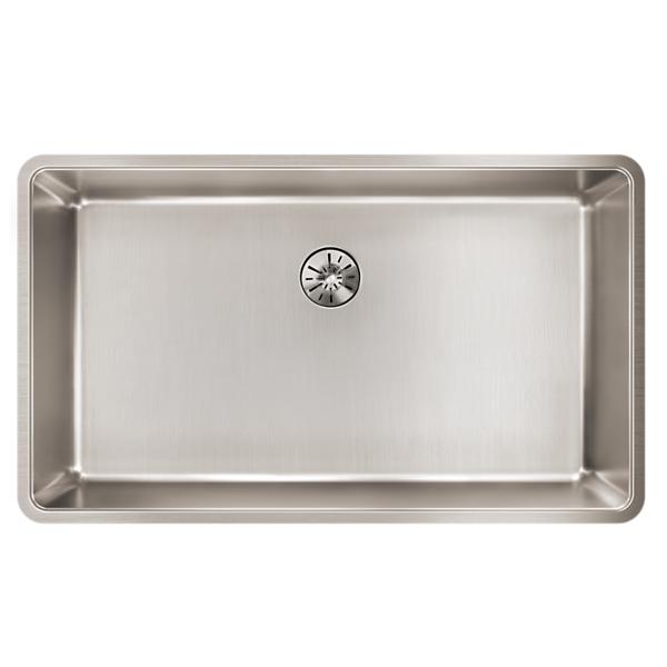 Elkay ELUHH3017TPD Lustertone Iconix® 16 Gauge Stainless Steel, 32-1/2" x 19-1/2" x 9" Single Bowl Undermount Sink with Perfect Drain®