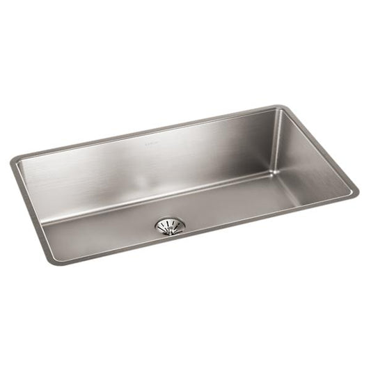 Elkay ELUHH3017TPD Lustertone Iconix® 16 Gauge Stainless Steel, 32-1/2" x 19-1/2" x 9" Single Bowl Undermount Sink with Perfect Drain®