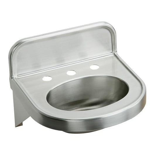 Elkay ELV1817 Stainless Steel 18" x 17-1/16" x 5-9/16" Wall Hung Lavatory Sink