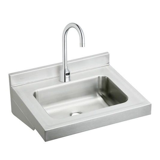 Elkay ELV2219SACC Stainless Steel 22" x 19" x 5-1/2" Wall Hung Lavatory Sink Kit