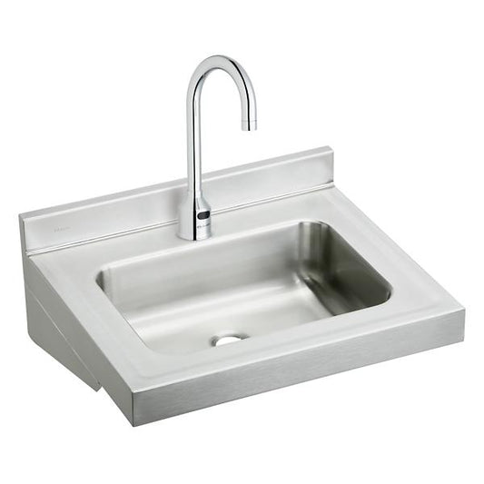 Elkay ELV2219SACTMC Stainless Steel 22" x 19" x 5-1/2" Wall Hung Lavatory Sink Kit
