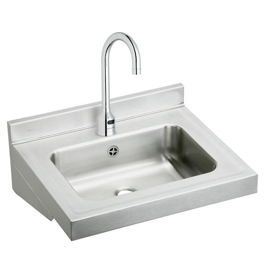 Elkay ELVWO2219SACC Stainless Steel 22" x 19" x 5-1/2" Wall Hung Lavatory Sink Kit