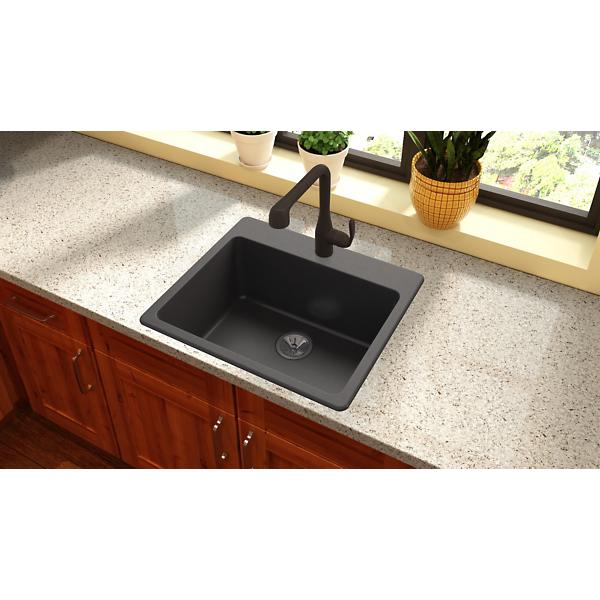 Elkay ELX2522 Quartz Luxe® 25" x 22" x 9-1/2" Single Bowl Drop-in Sink