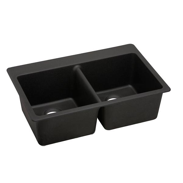 Elkay ELX3322 Quartz Luxe® 33" x 22" x 9-1/2" Equal Double Bowl Drop-in Sink