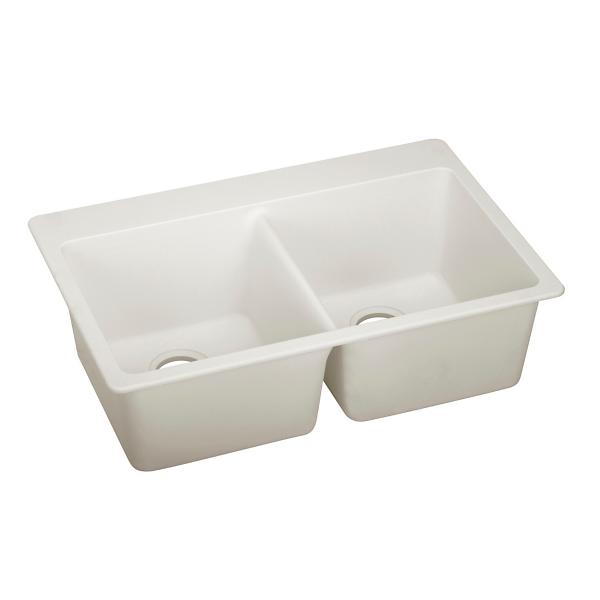 Elkay ELX3322 Quartz Luxe® 33" x 22" x 9-1/2" Equal Double Bowl Drop-in Sink