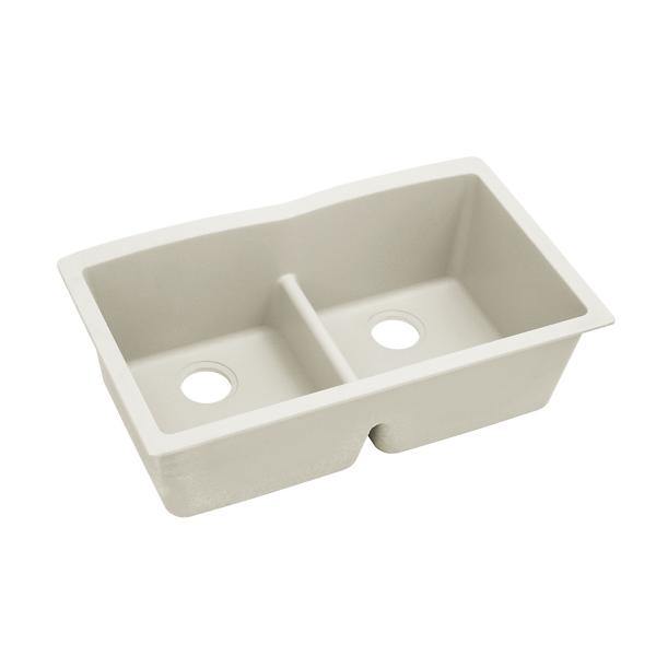 Elkay ELXDULB3322 Quartz Luxe® 33" x 19" x 10" Equal Double Bowl Undermount Sink with Aqua Divide